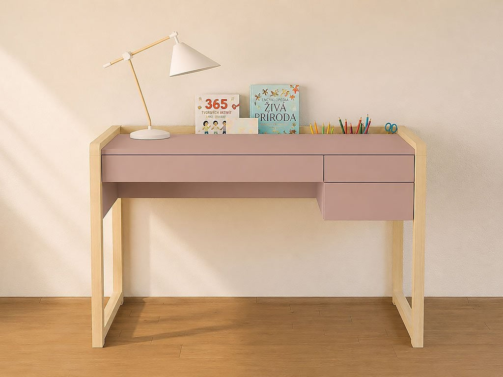 STOLLY Children’s Desk with Three Drawers and Pencil Holders