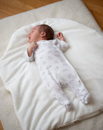 Bow Baby Sleeping Bag and Blanket – Beige / White, 0–6 Months