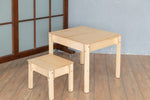 Kinderstuhl mit Stauraum – platzsparender Holzstuhl aus Birkensperrholz – Produktbild 4