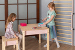 Kinderstuhl mit Stauraum – platzsparender Holzstuhl aus Birkensperrholz – Produktbild 2
