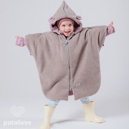 Car Poncho For Kids - Lamb Pink