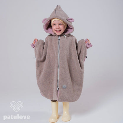 Car Poncho For Kids - Lamb Pink