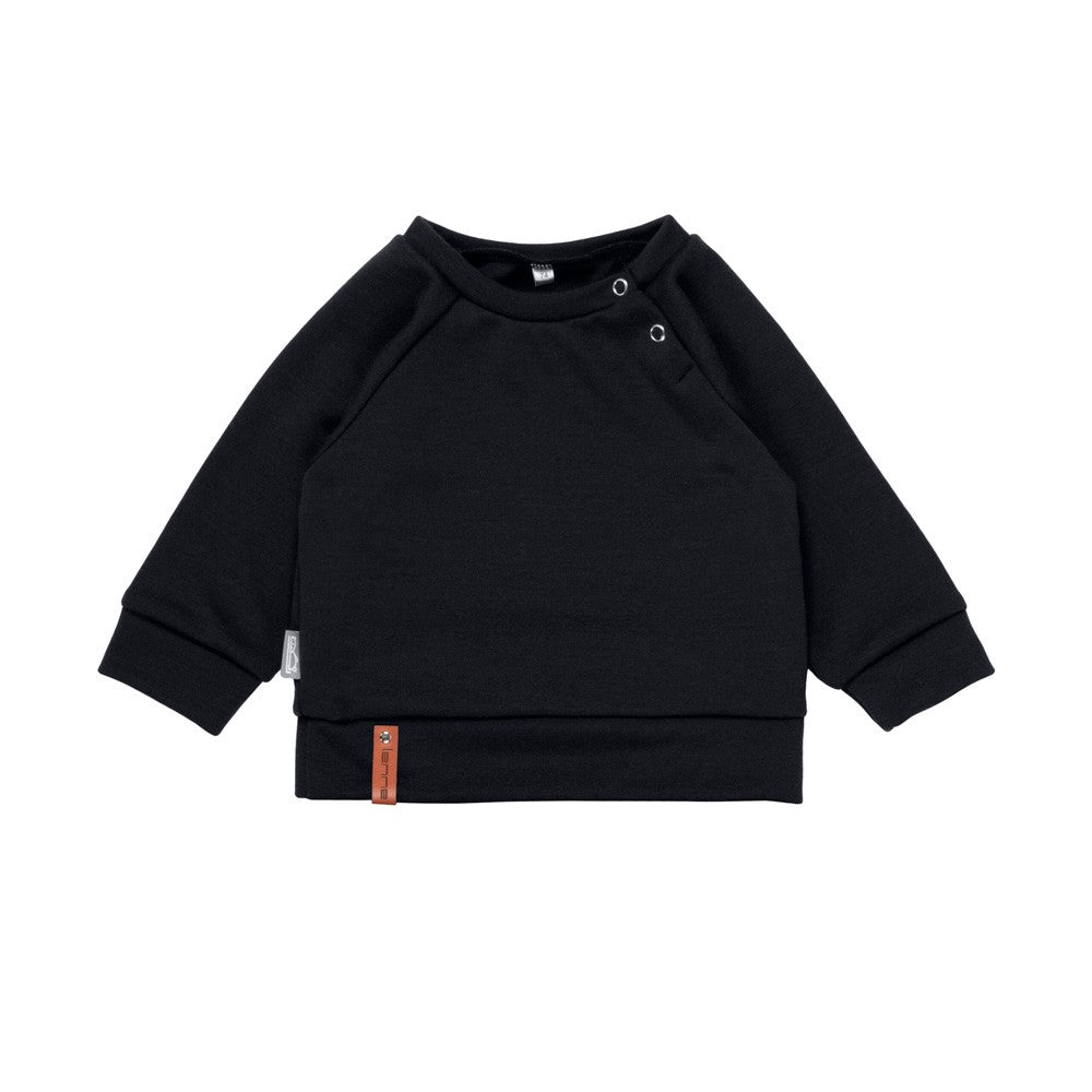 Children’s Merino Wool Top and Trousers Set – Black