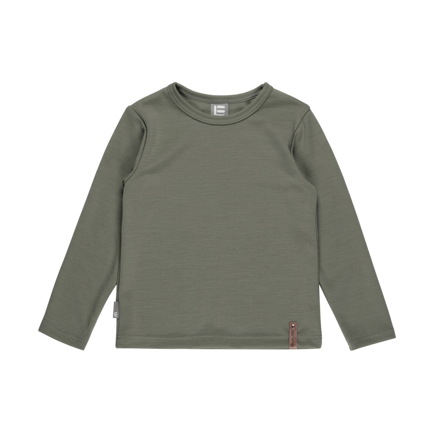 Children’s Merino Wool Top – Khaki / Green