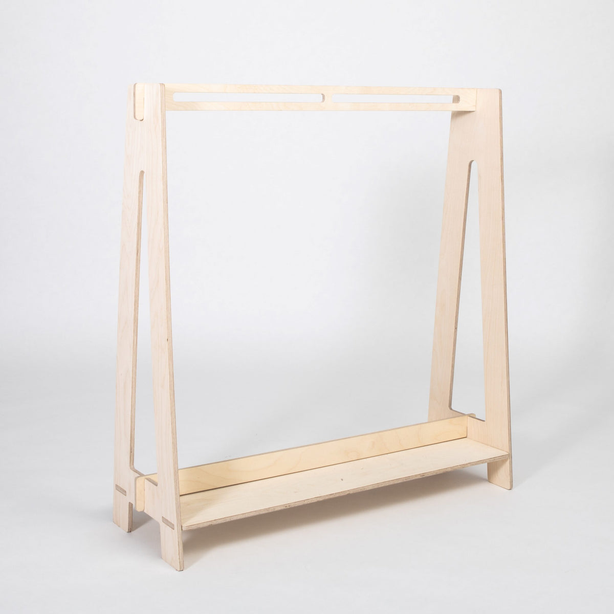 Montessori Kleiderständer für Kinder – Offene Holz-Garderobe aus Birkensperrholz – Produktbild 3
