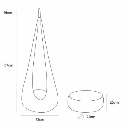 Cocoon Swing for Kids - Stone Whisper