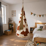 Bees&Blooms Cocoon Swing Kuhmuster – Kinder-Hängesessel aus Cord bis 80 kg – Produktbild 2