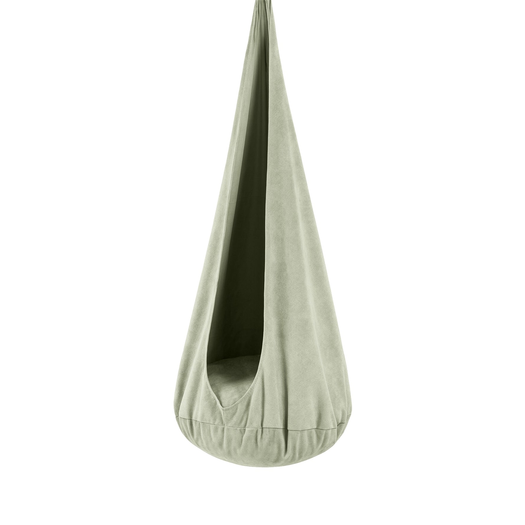 Bees&Blooms Kinder-Hängesessel Cocoon Swing Sage Meadow Grün – Hängehöhle aus Cord bis 80 kg