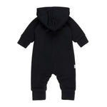 Cotton-Lined Merino Wool Baby Overall – Black