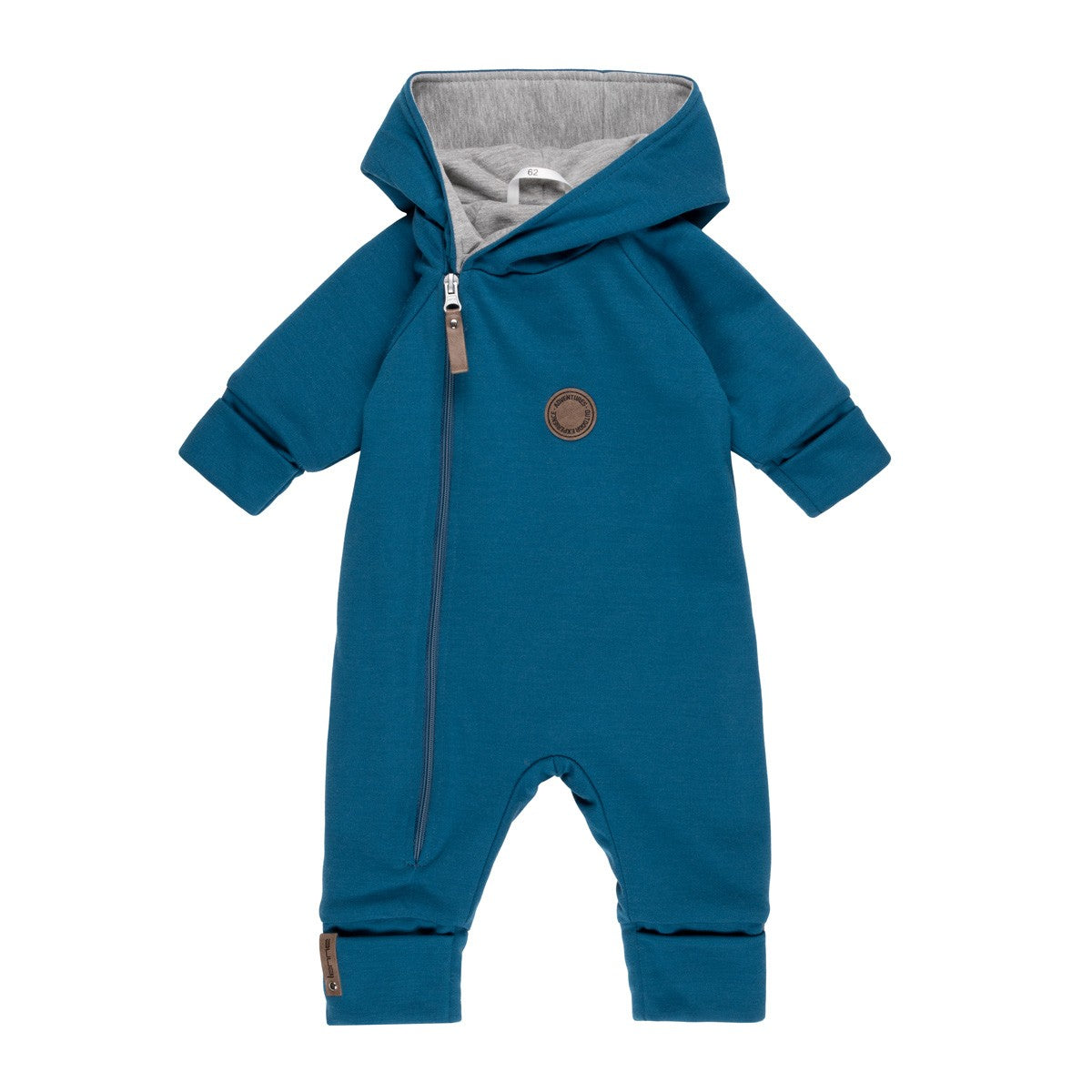 Cotton-Lined Merino Wool Baby Overall – Blue