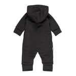 Cotton-Lined Merino Wool Baby Overall – Dark Grey