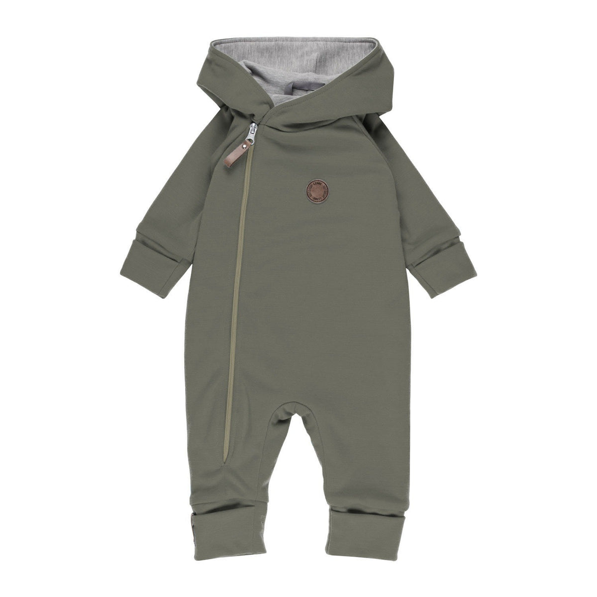 Cotton-Lined Merino Wool Baby Overall – Khaki