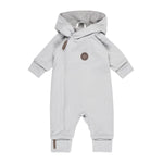 Cotton-Lined Merino Wool Baby Overall – Light Grey