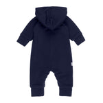 Cotton-Lined Merino Wool Baby Overall – Navy Blue