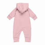 Cotton-Lined Merino Wool Baby Overall – Pink