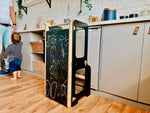 4-in-1-Lernturm mit Tafel und Rutsche – Produktbild 2