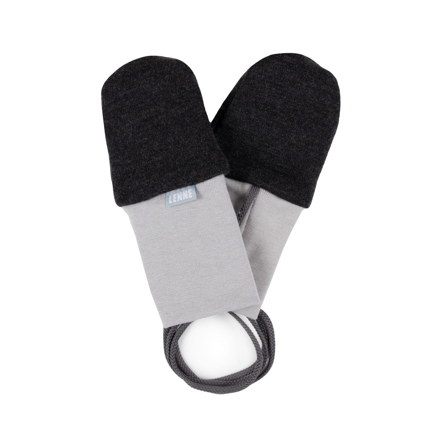 Dark Grey Merino Wool Baby Mittens