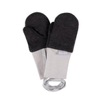 Dark Grey Merino Wool Baby Mittens with Thumb