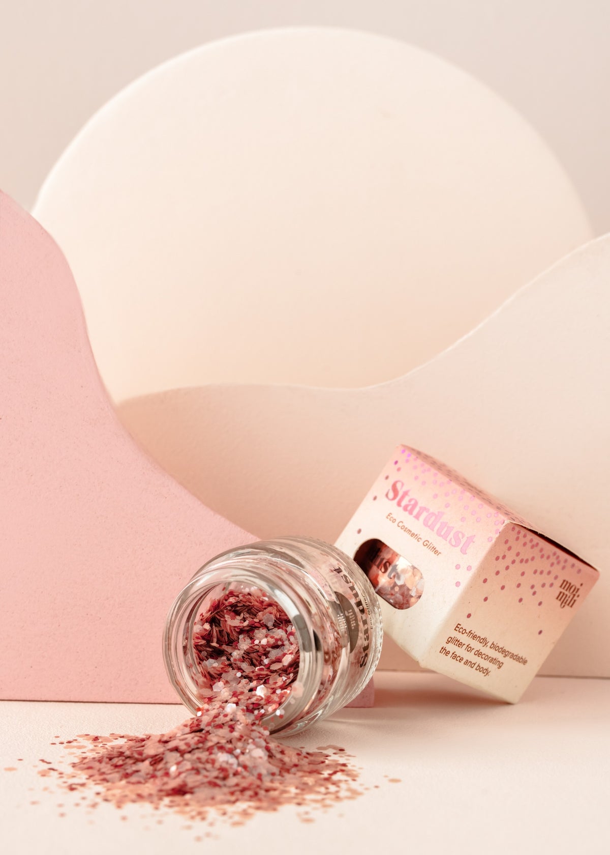 Dekorativer Bio-Glitzer – Rosa Sternenstaub – Produktbild 1