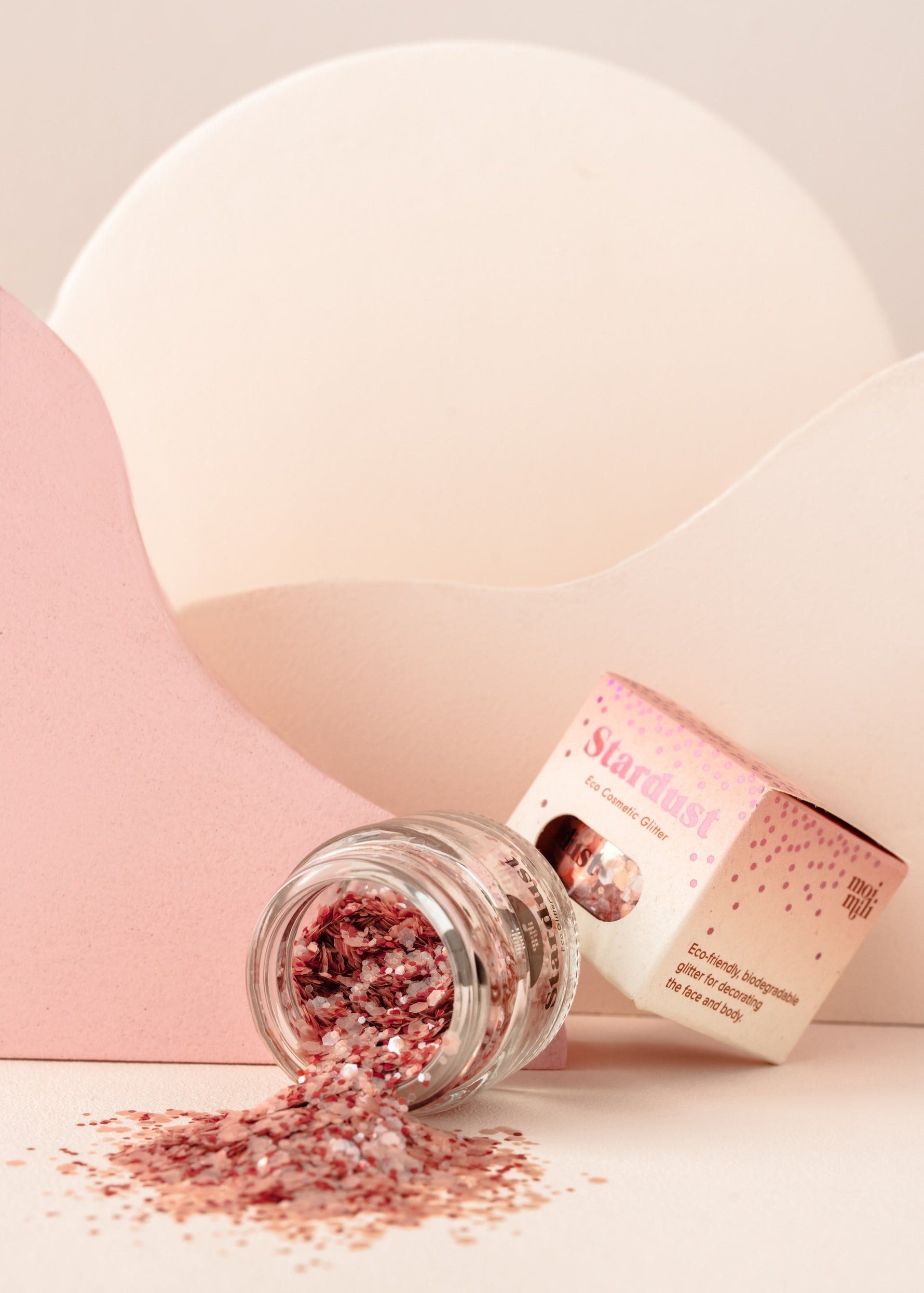 Dekorativer Bio-Glitzer – Rosa Sternenstaub – Produktbild 1