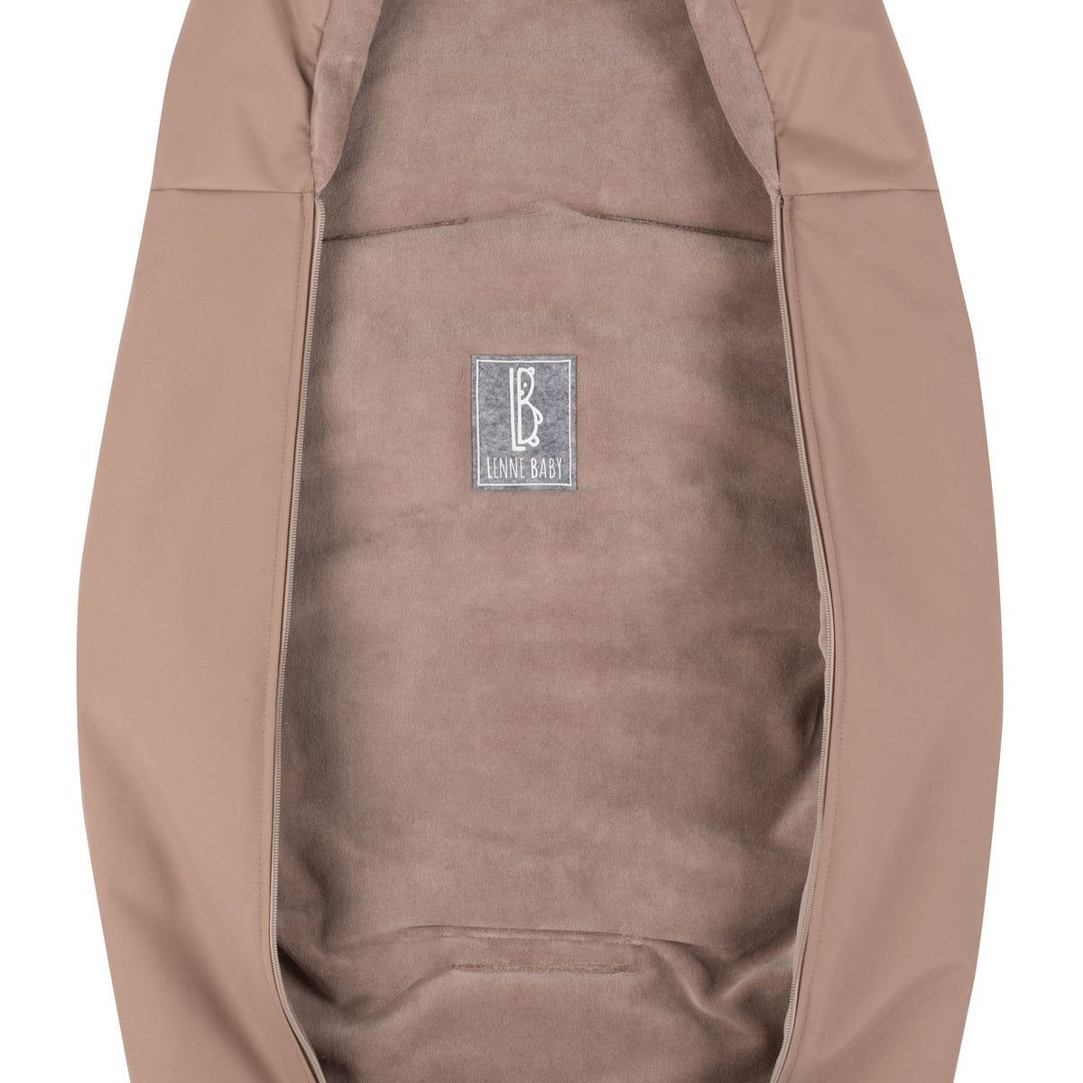 Down-Filled Baby Winter Footmuff – Brown / Beige, One Size