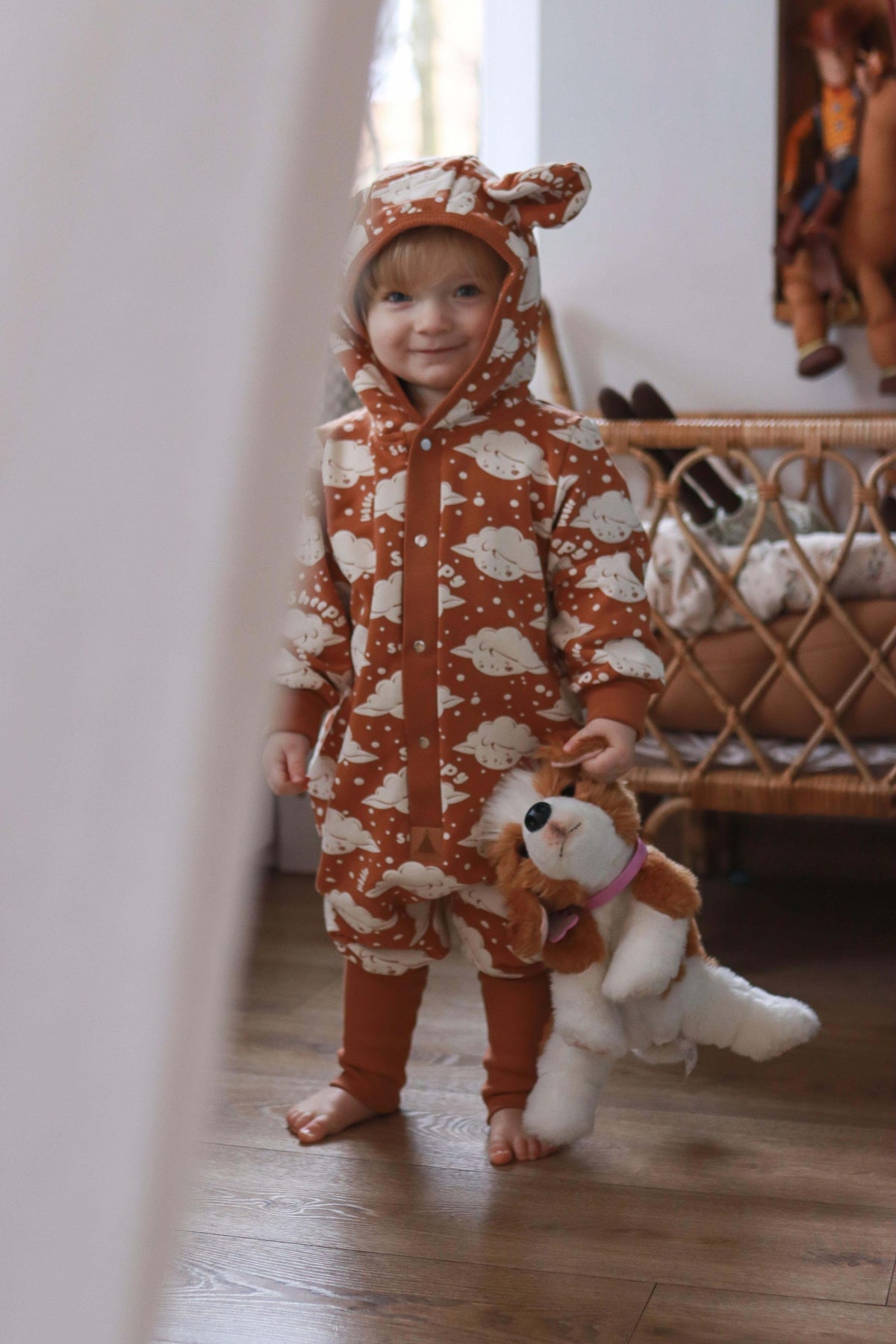 Overall mit Ohren für Babys und Kinder – Zimtschaf – Produktbild 2