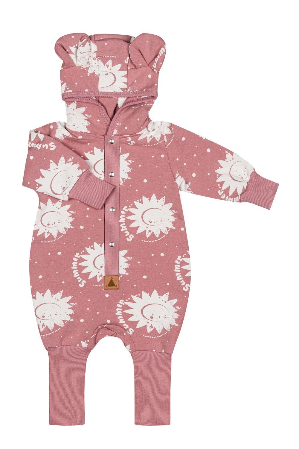 Overall mit Ohren für Babys und Kinder – rosa Sonnen – Produktbild 2