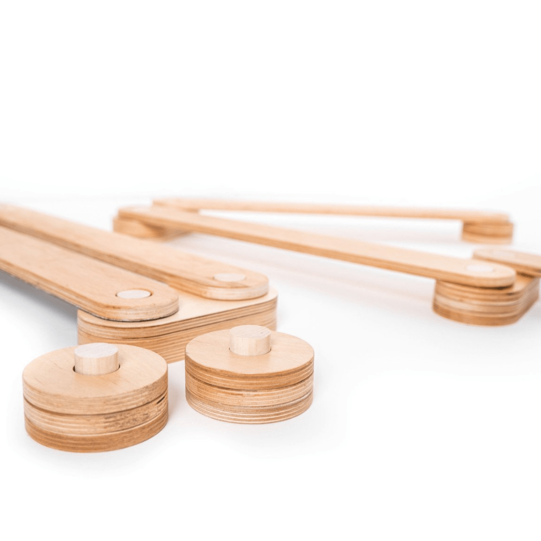 Ewart Woods Balancierbalken – Modulares Balancierbalken Set & Motorikspielzeug aus Holz, handgefertigt