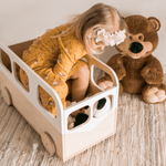 Ewart Woods Spielzeugkiste Bus auf Rädern – Holz-Aufbewahrungsbox für Kinder – Produktbild 1