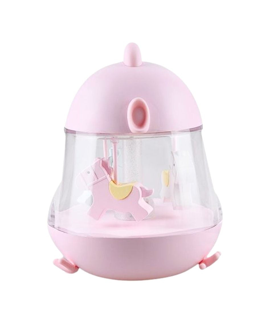 Kinderlampe mit Karussell und Musik – Rosa – Produktbild 1