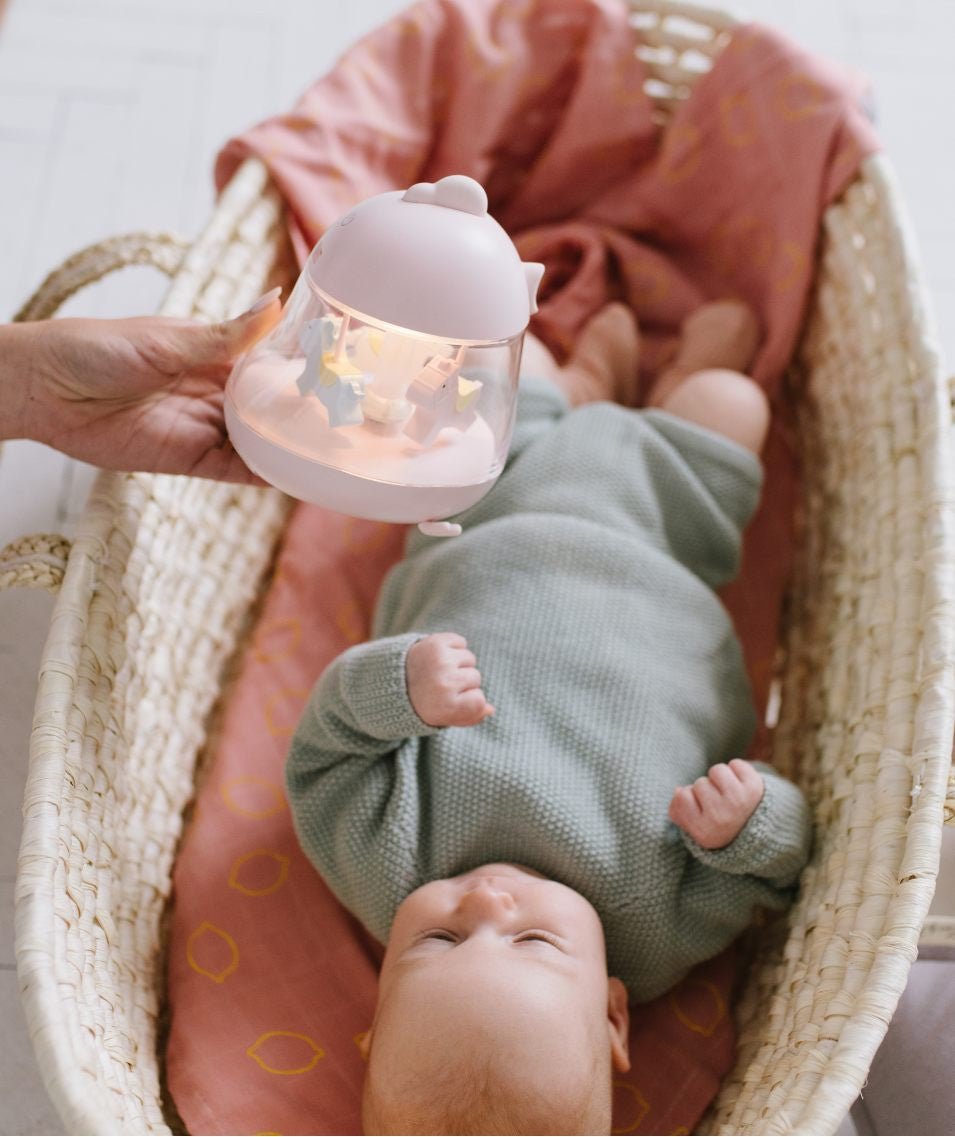 Kinderlampe mit Karussell und Musik – Rosa – Produktbild 2
