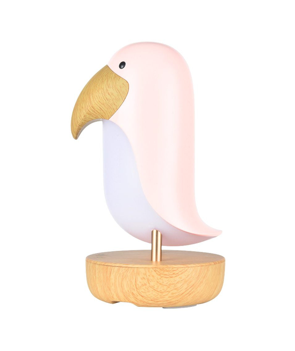 Kinderlampe mit Lautsprecher – rosa Vogel – Produktbild 1