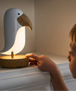 Nachtlicht Weißer Vogel mit Bluetooth-Lautsprecher – LED-Kinderlampe mit Musik – Produktbild 2