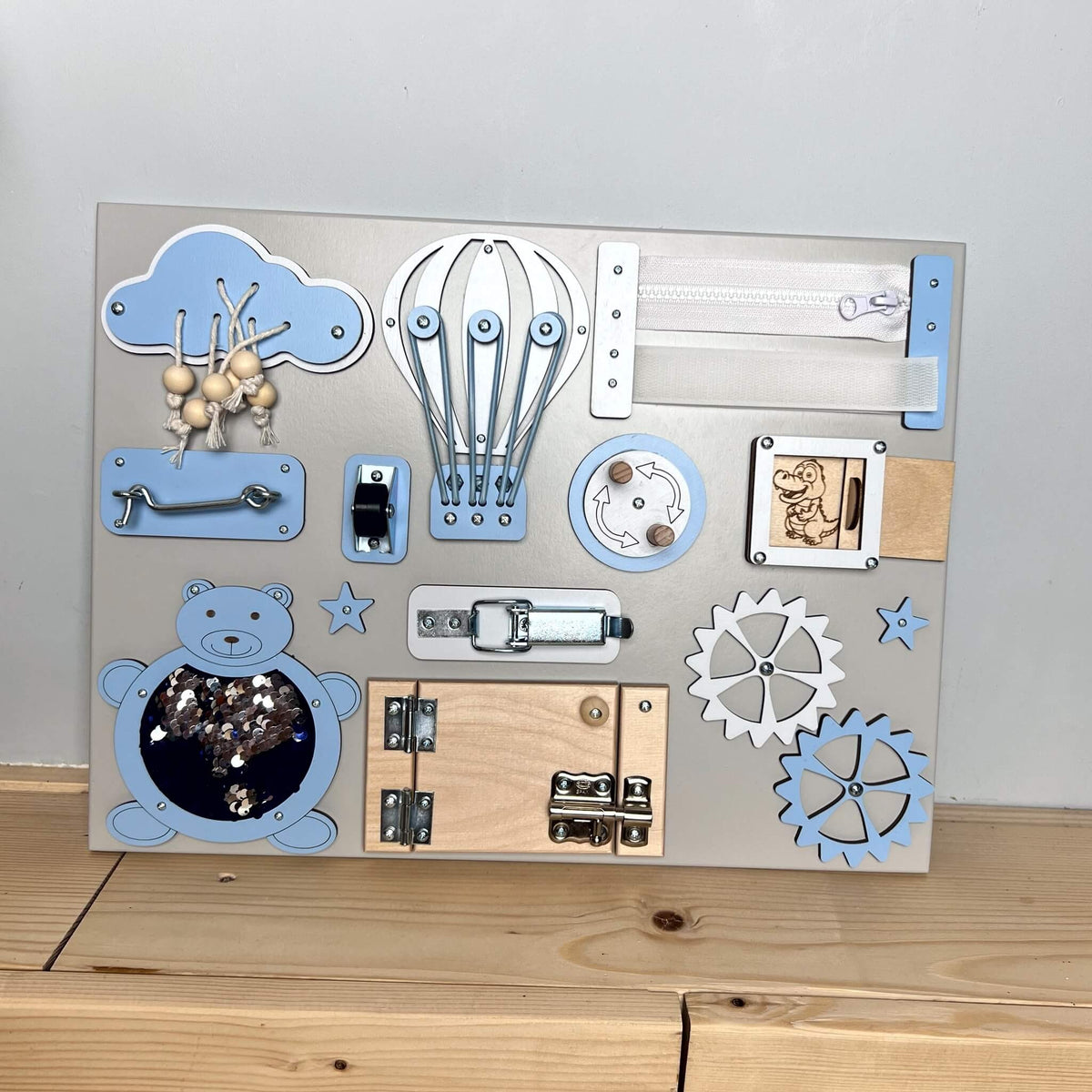 Extra small busy board with doors (30×40 cm)