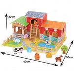 Montessori Bauernhof Spielzeug aus Holz – 18-teiliges Holzbauernhof Set FSC – Produktbild 2