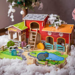 Montessori Bauernhof Spielzeug aus Holz – 18-teiliges Holzbauernhof Set FSC – Produktbild 3