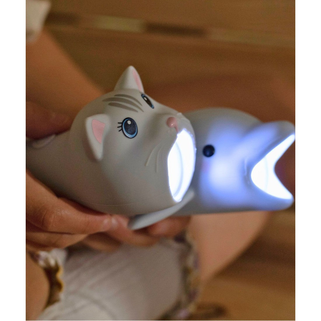 Kinder Taschenlampe Katze MIMI – dimmbares Silikon-Nachtlicht mit USB-C – Produktbild 4