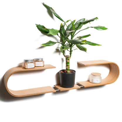 Floating Wooden Wall Shelf - Luno