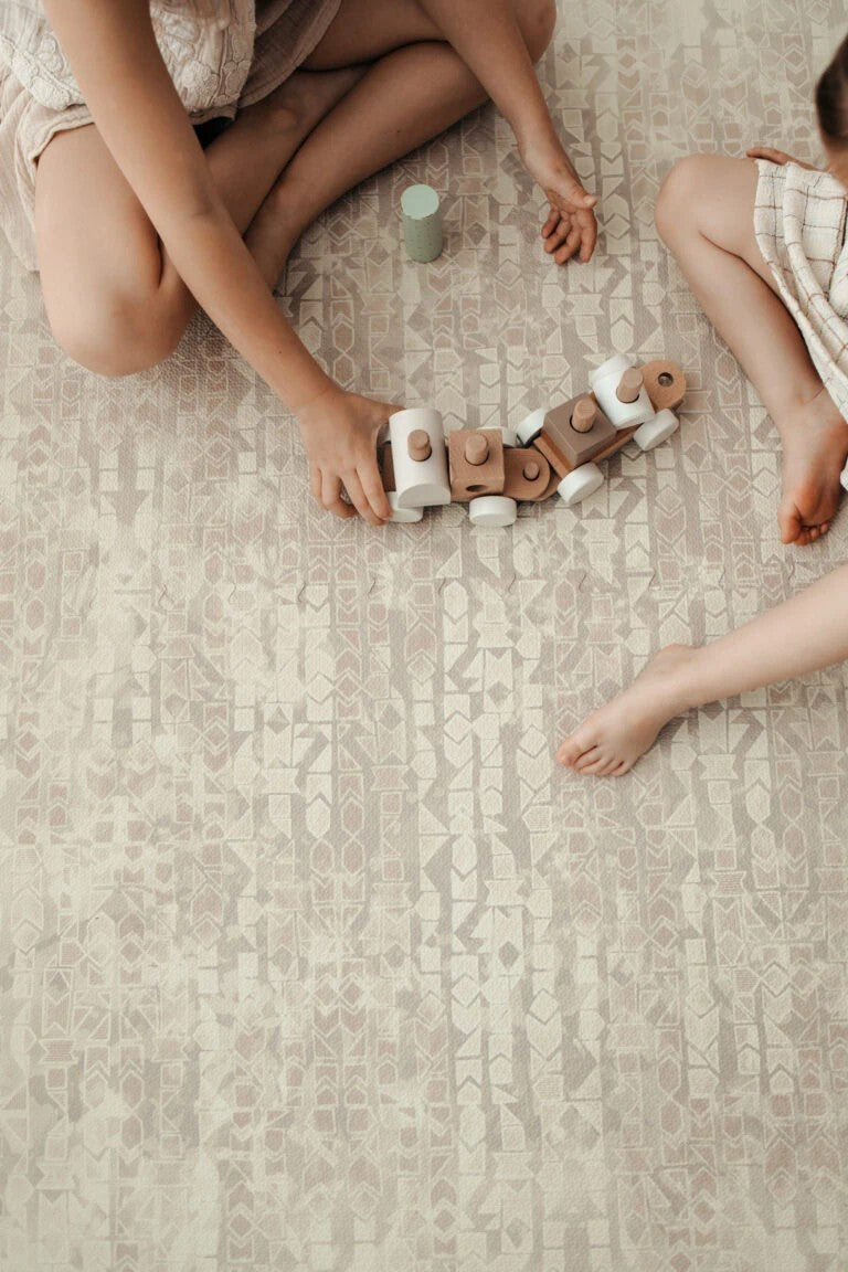 Schaumstoff-Puzzlematte Anya Linen – Baby-Spielmatte aus EVA 120 x 180 cm