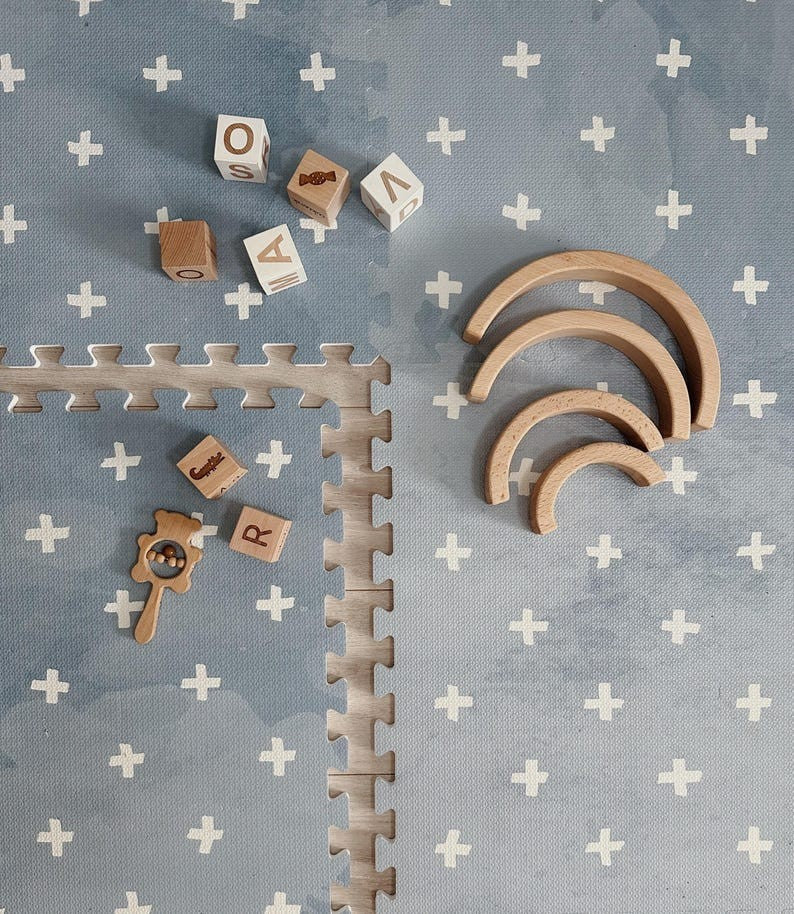 Schaumstoff-Puzzlematte – Cross Azure – Produktbild 1