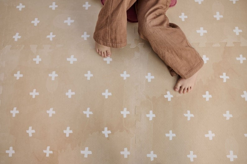 Schaumstoff-Puzzlematte – Cross Sand – Produktbild 2