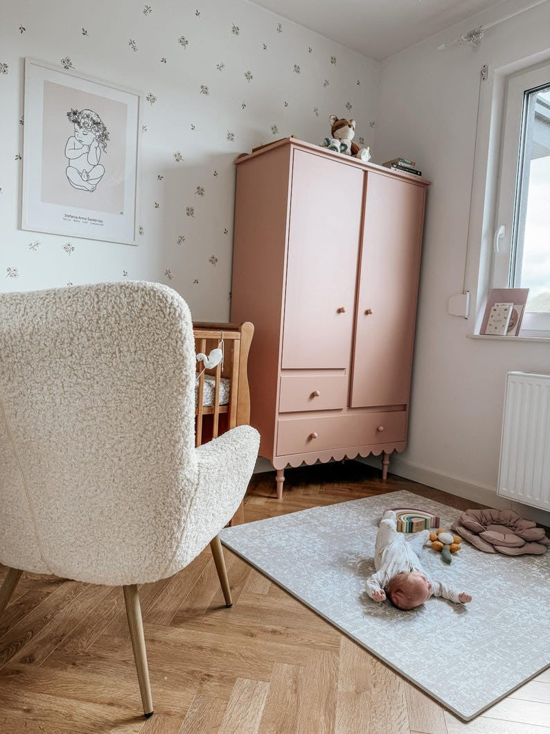 Schaumstoff-Puzzlematte Vintage Beige – Baby-Spielmatte aus EVA 120 x 180 cm