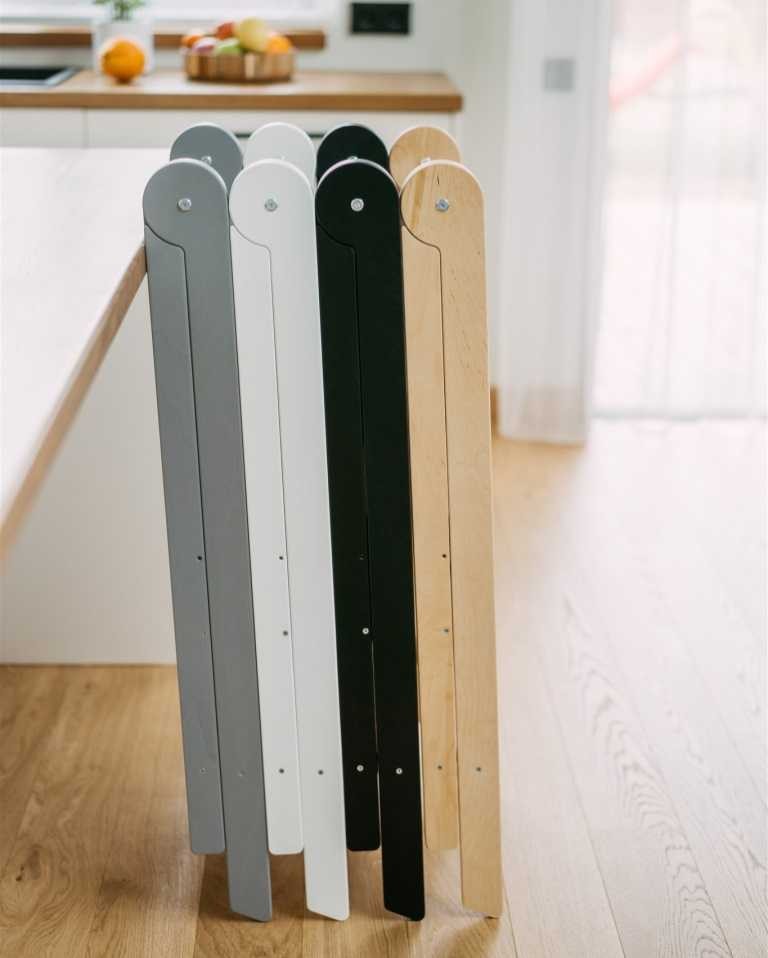 Klappbarer Küchenturm 2-in-1 – platzsparender Lernturm mit abnehmbarem Bügel – Produktbild 2
