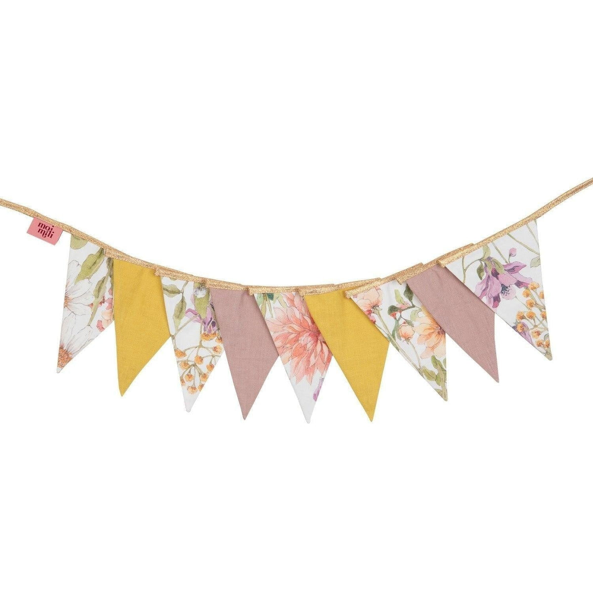 Girlande Wildblumen – Kinderzimmer-Girlande aus OEKO-TEX Baumwolle & Leinen