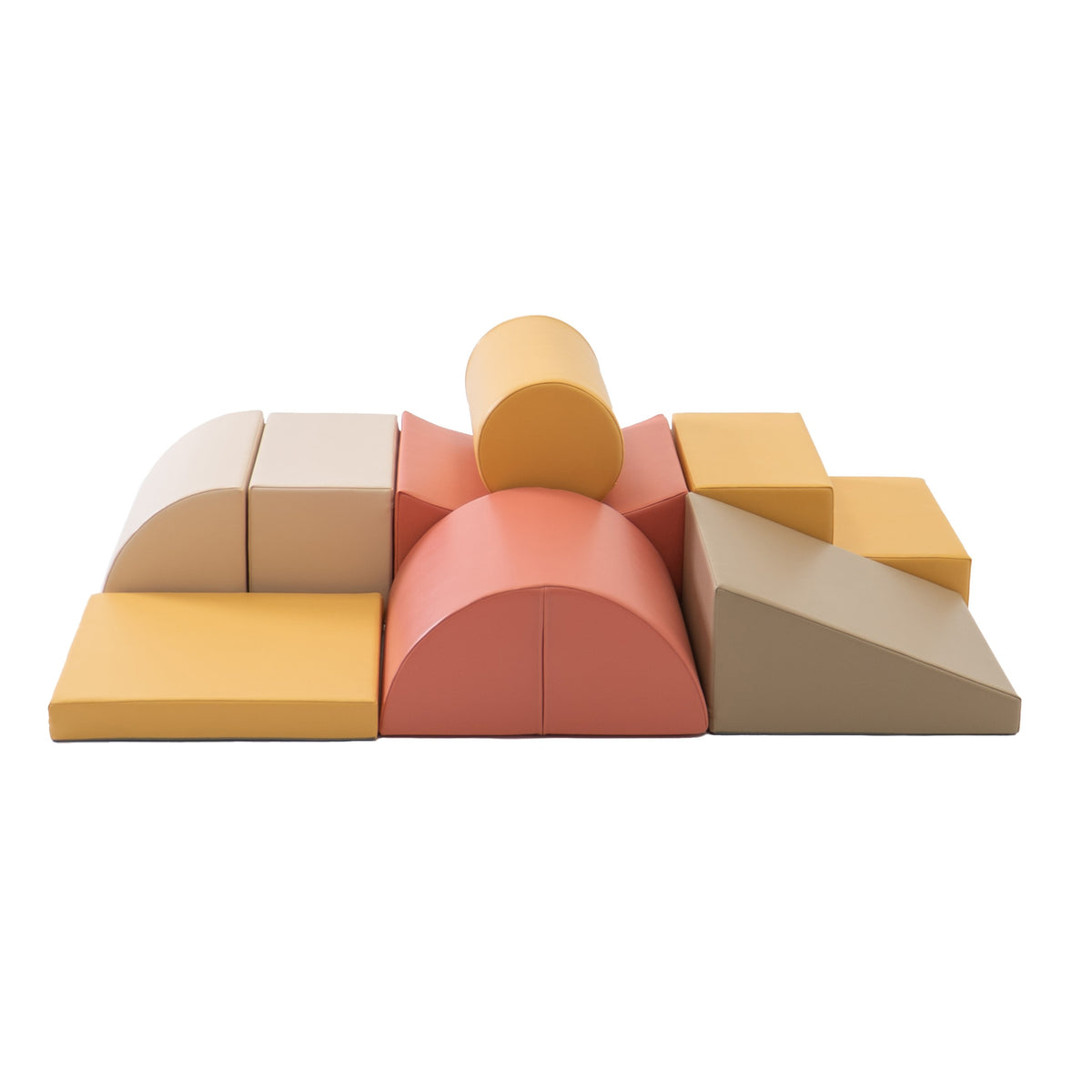 Softplay-Schaumstoffbausteine, 8-teilig – Adventurer in Pastellrosa – Produktbild 1