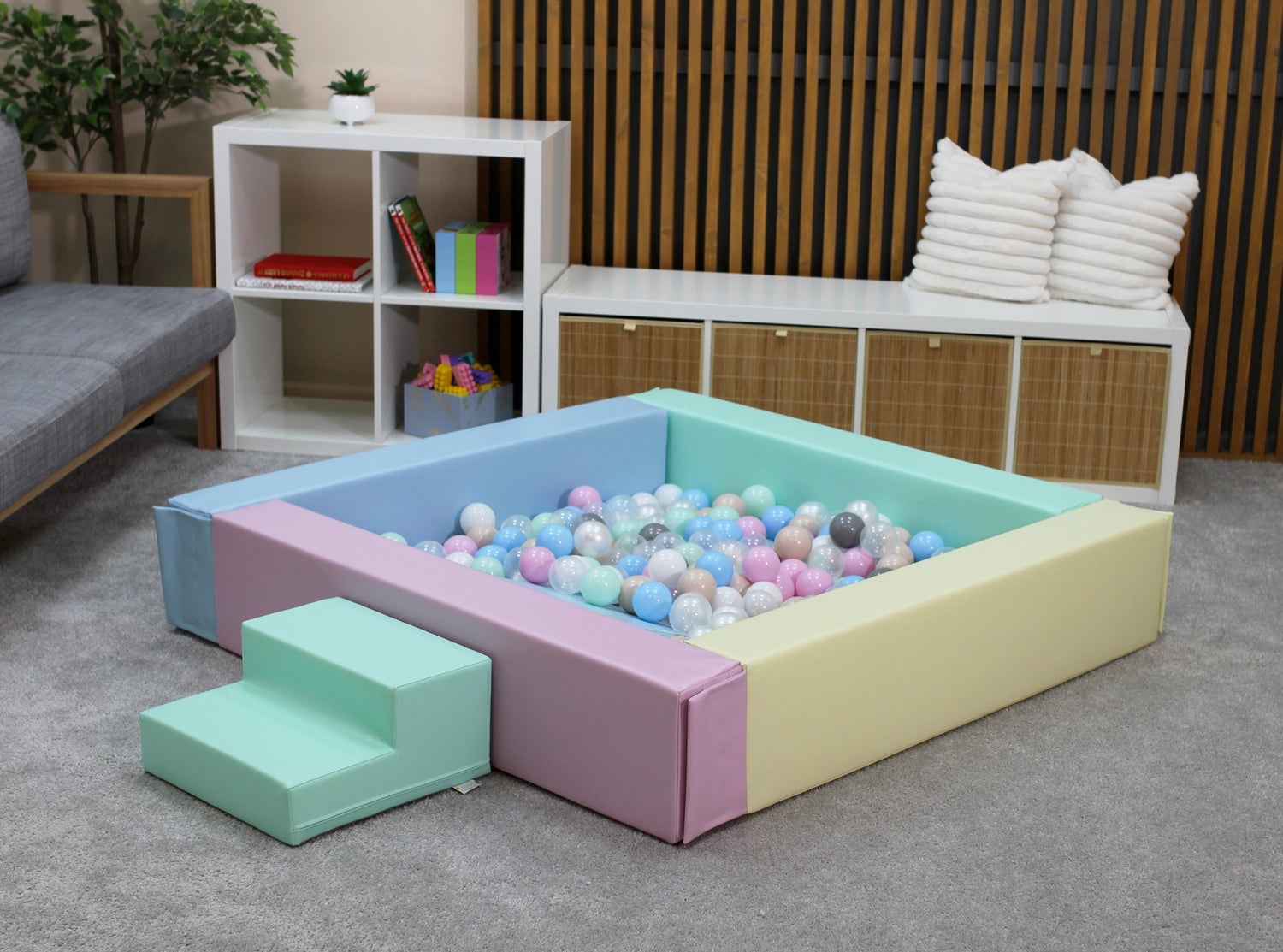 Softplay-Bällebad – Helle Pastellfarben – Produktbild 1