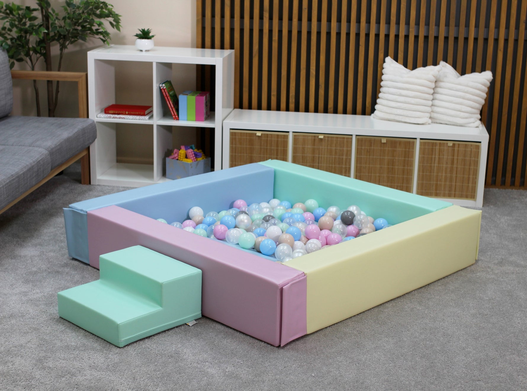 Softplay-Bällebad – Helle Pastellfarben – Produktbild 1