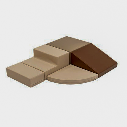 IGLU Softplay 5-teilig Corner Climber Chocolate Dune – Frontansicht