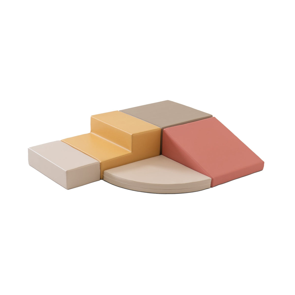Softplay-Schaumstoffbausteine, 5-teilig – Corner Climber in Pastellrosa – Produktbild 1