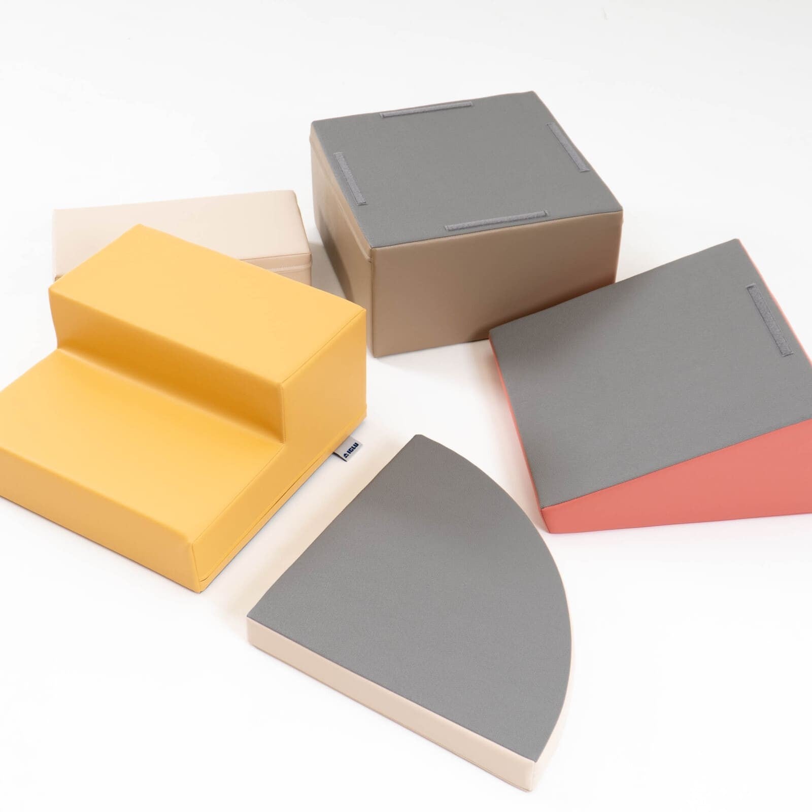 Softplay-Schaumstoffbausteine, 5-teilig – Corner Climber in Pastellrosa – Produktbild 2
